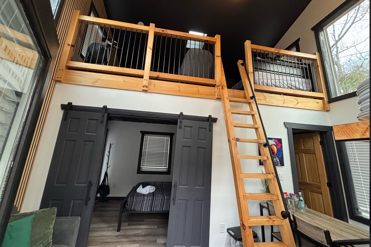 View of loft from sitting area