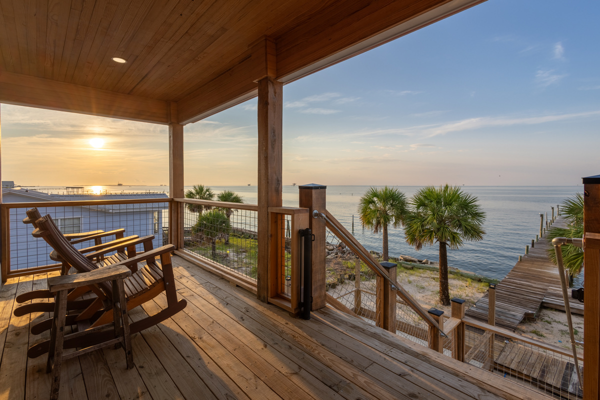 Custom made rocking chairs for enjoying the views