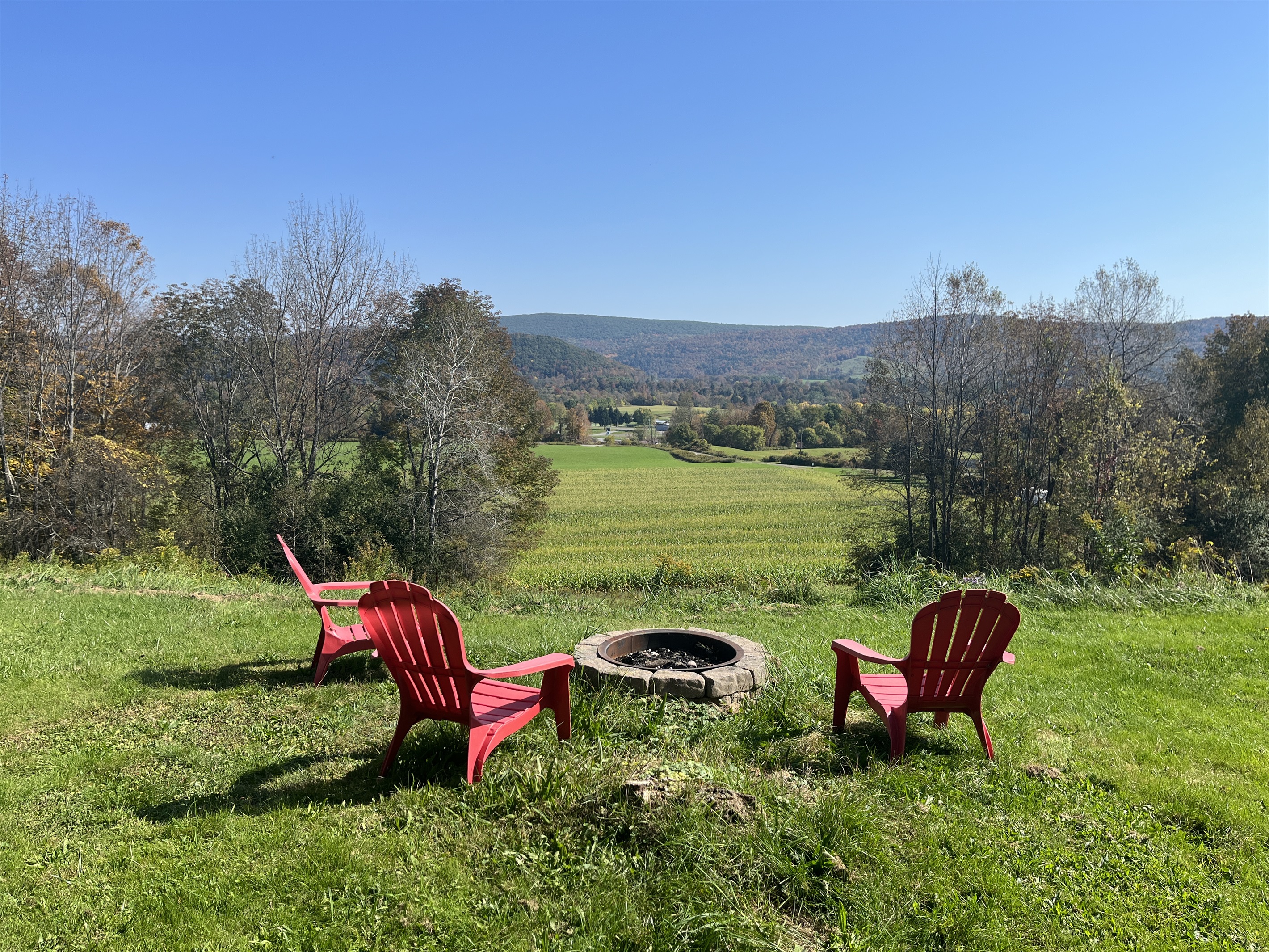 Firepit overlooking the valley