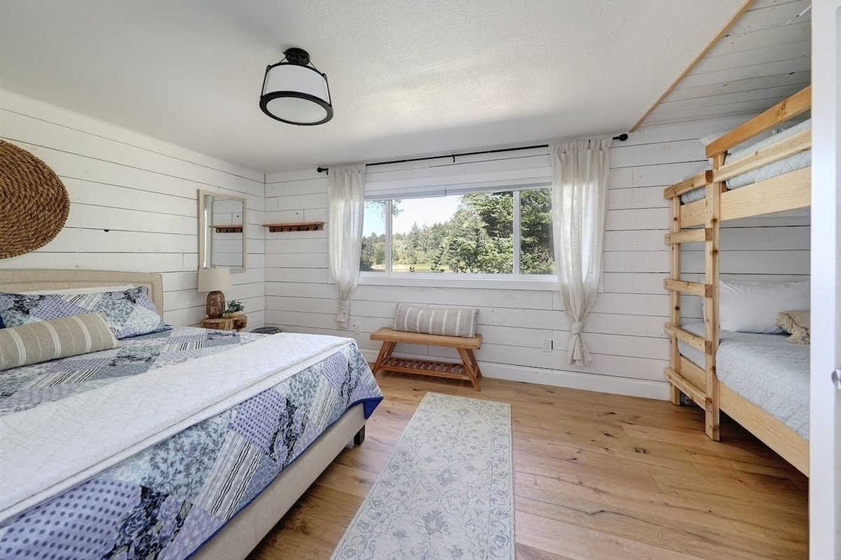 Main House - Bedroom #2: 1 King + 1 Bunk Bed