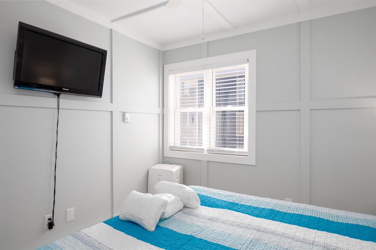 TV in bedroom for evening entertainment