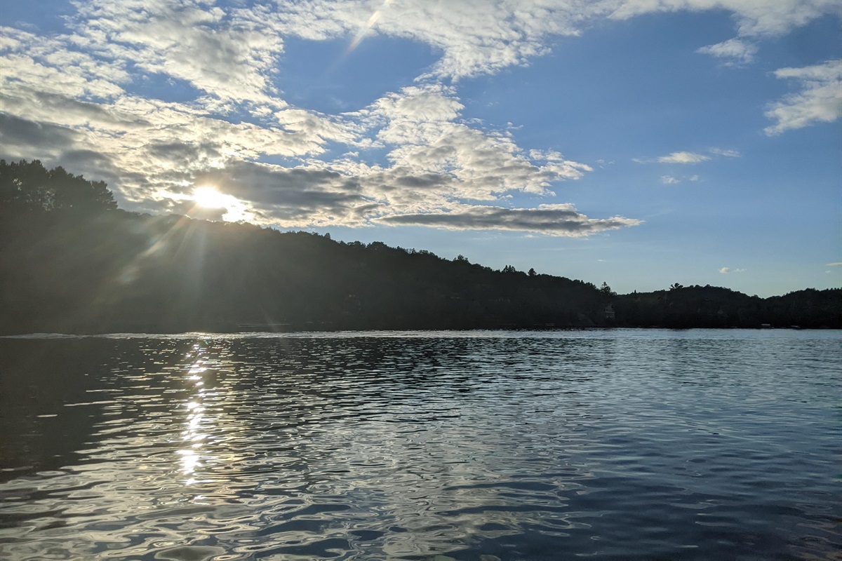 A beautiful sunny day on the lake
