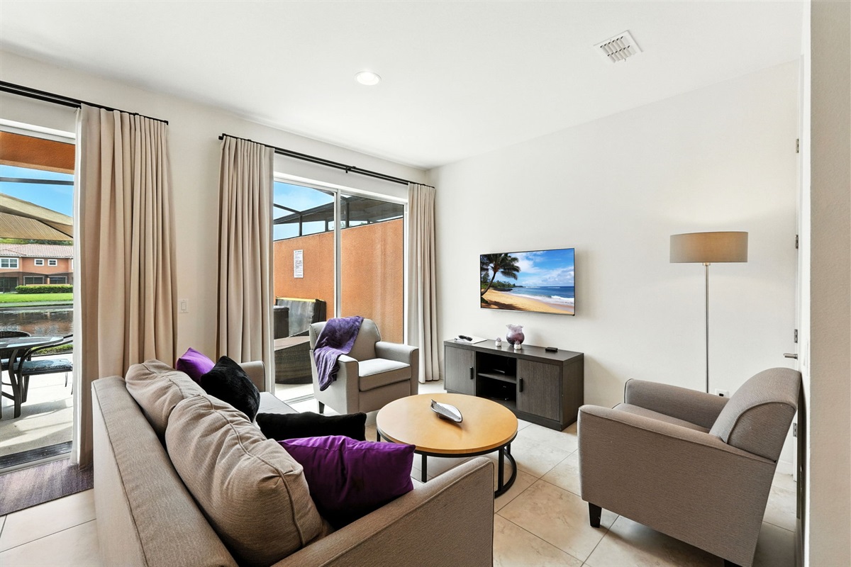 TV and living room area
