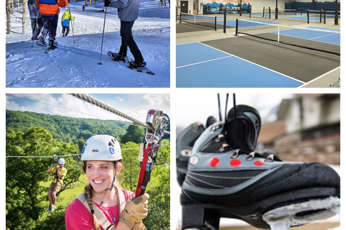 Adventure Awaits! Snowshoeing Guided Tours, Indoor Pickleball Matches, Ziplining & High Ropes Courses, & even Ice Skating & Sledding are all nearby. What fun are you going to have this winter?