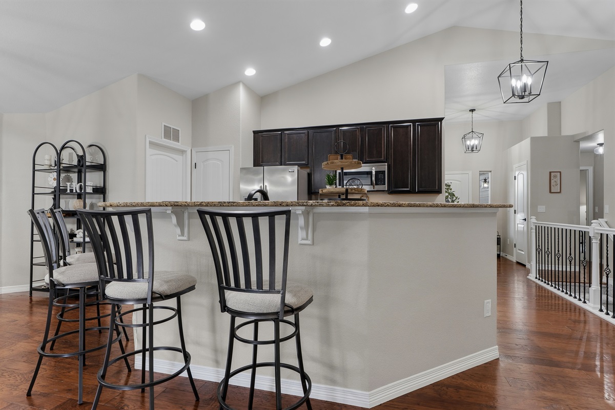 Kitchen bar seating!