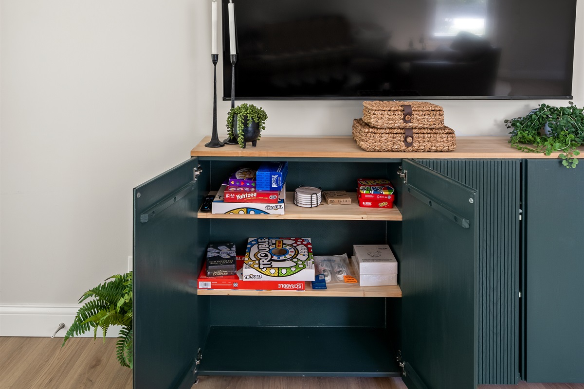 Enjoy a selection of board games perfect for family game nights, friendly competition, or keeping everyone entertained on rainy days.