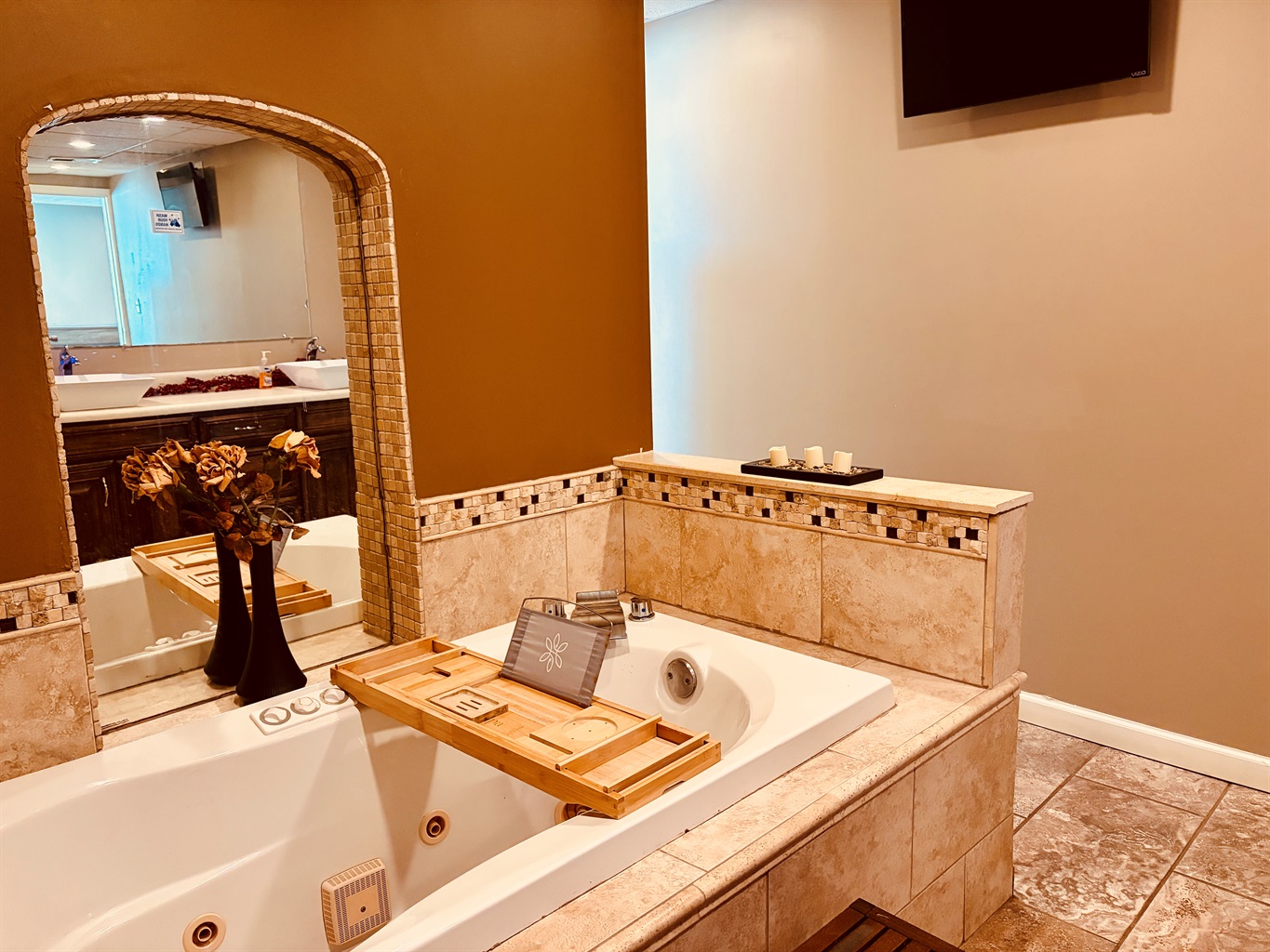 Heated Jacuzzi tub