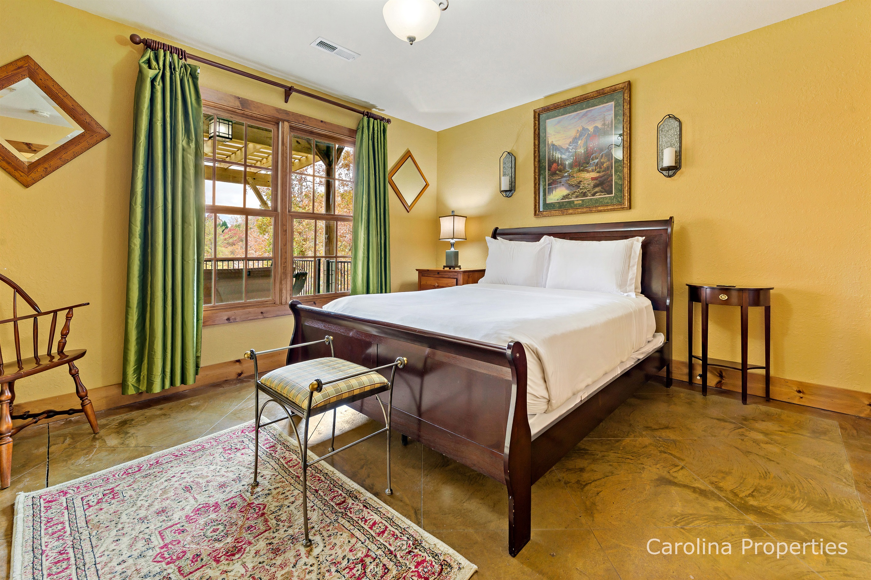 Lower-level bedroom with King bed