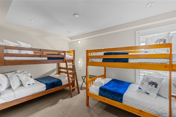 Basement - 2 twin over twin bunks.