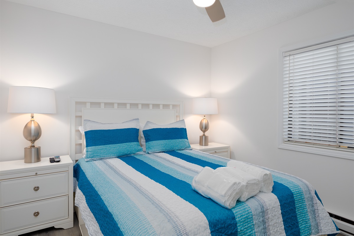 Queen-size bed in Master Bedroom