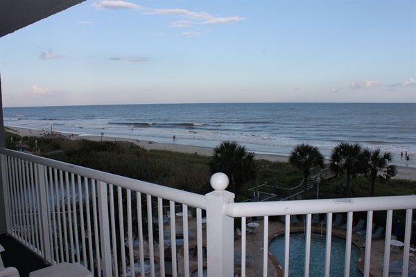 Oceanfront view from our large balcony