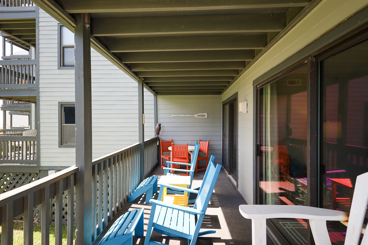 Rocking into tranquility with a view from our balcony