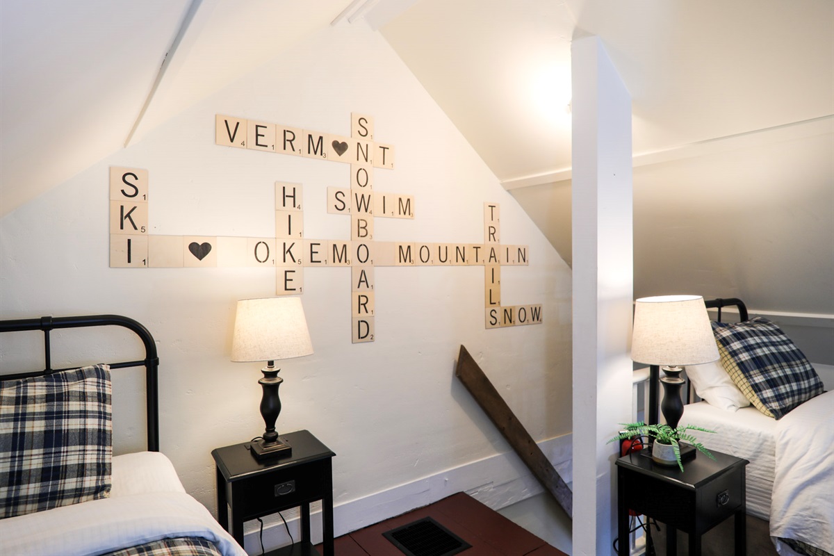 Third floor, 4 twin beds