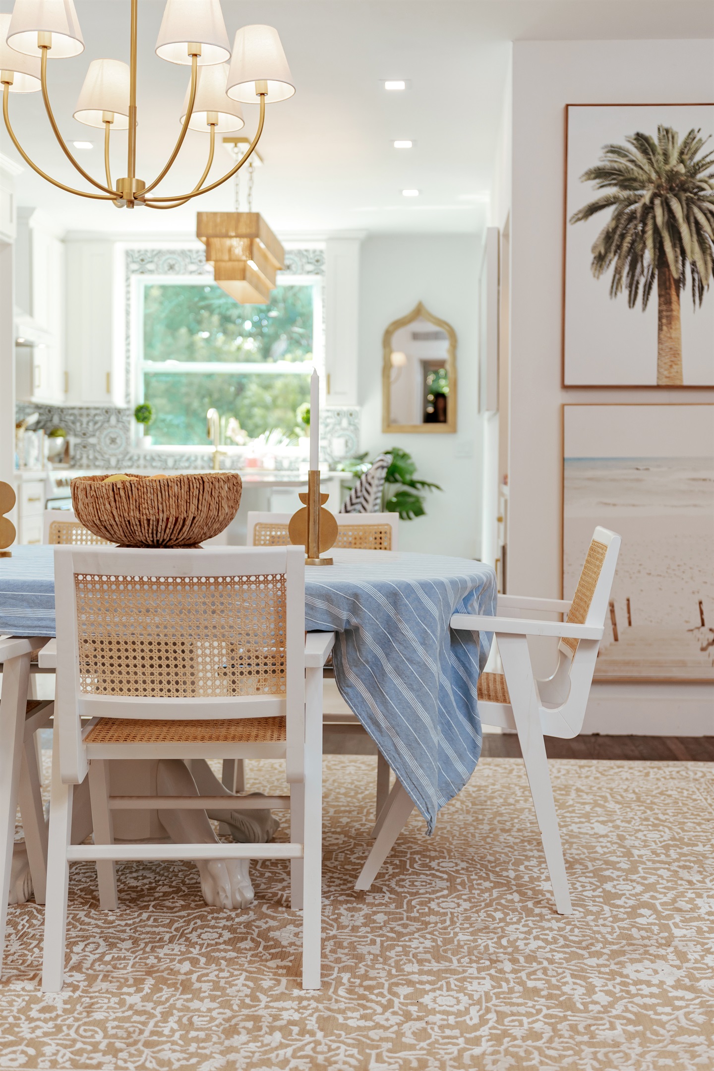 The Marisol's main dining area is adjacent to the spectacular kitchen, artfully designed with area photos, decor and lighting.