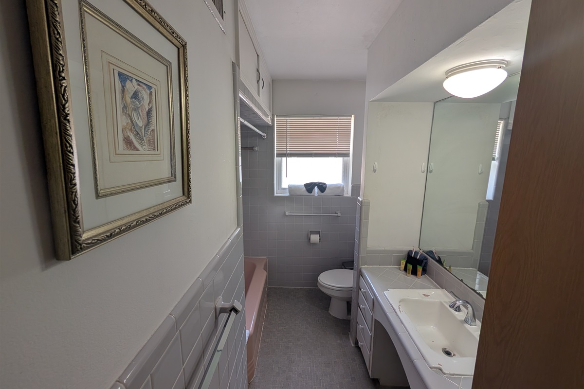 Full bathroom with shower and tub