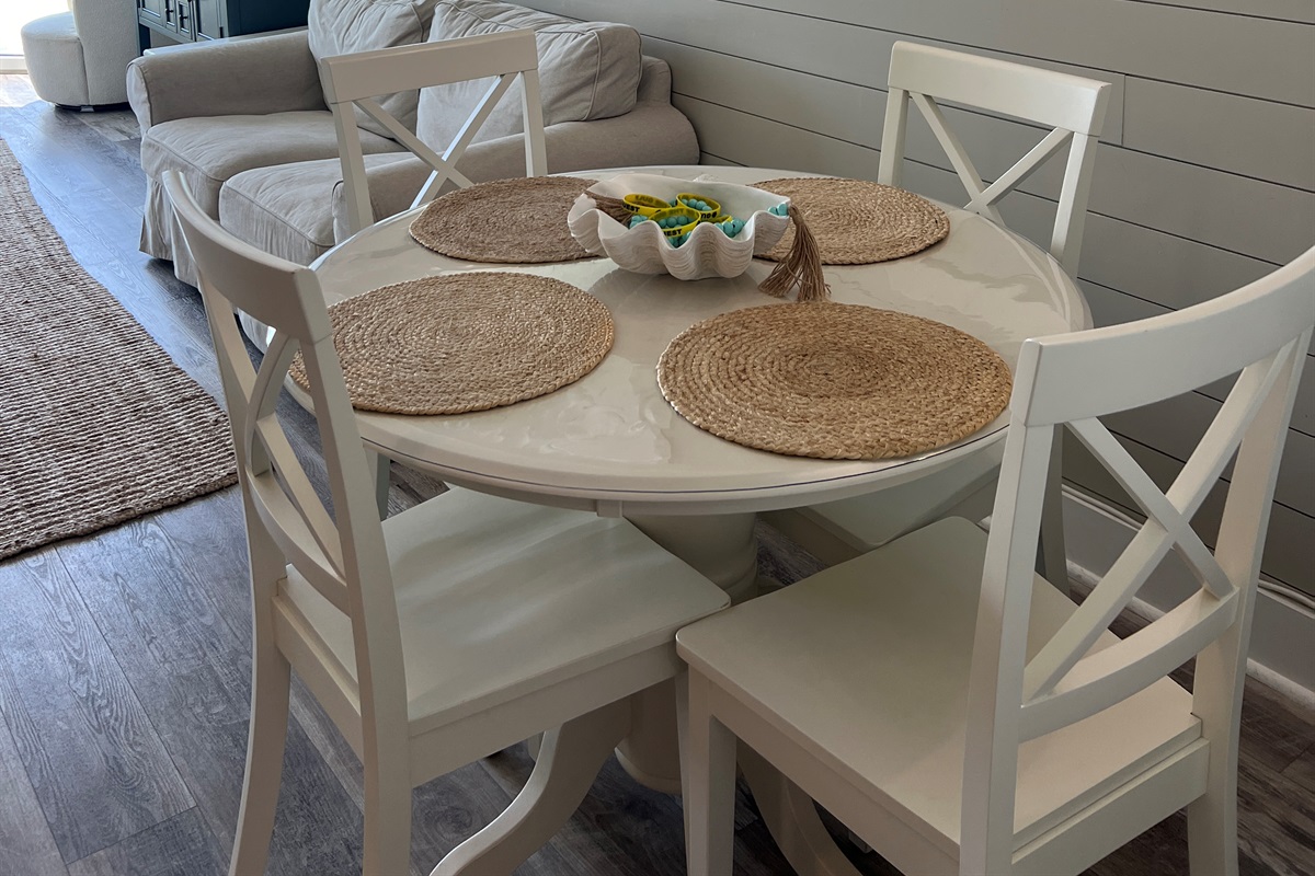 Comfortable seating for four