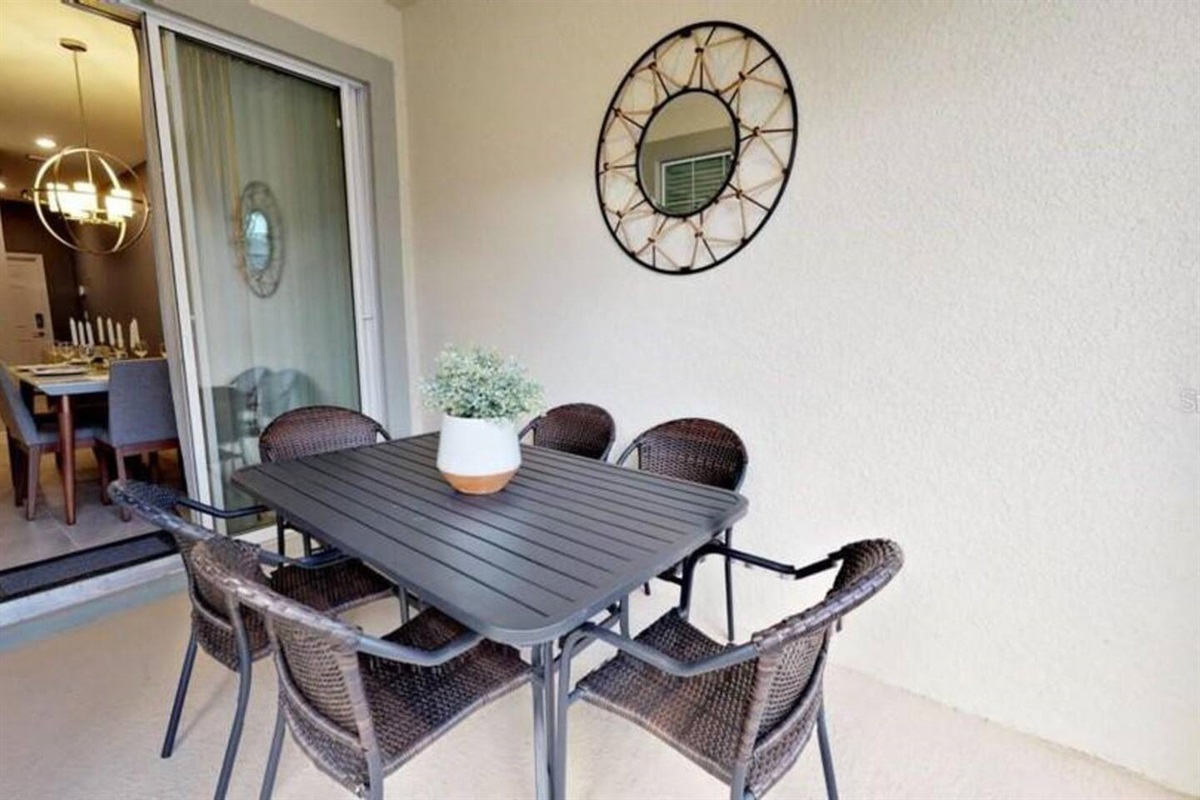 And you can enjoy family meals outside, in your own patio