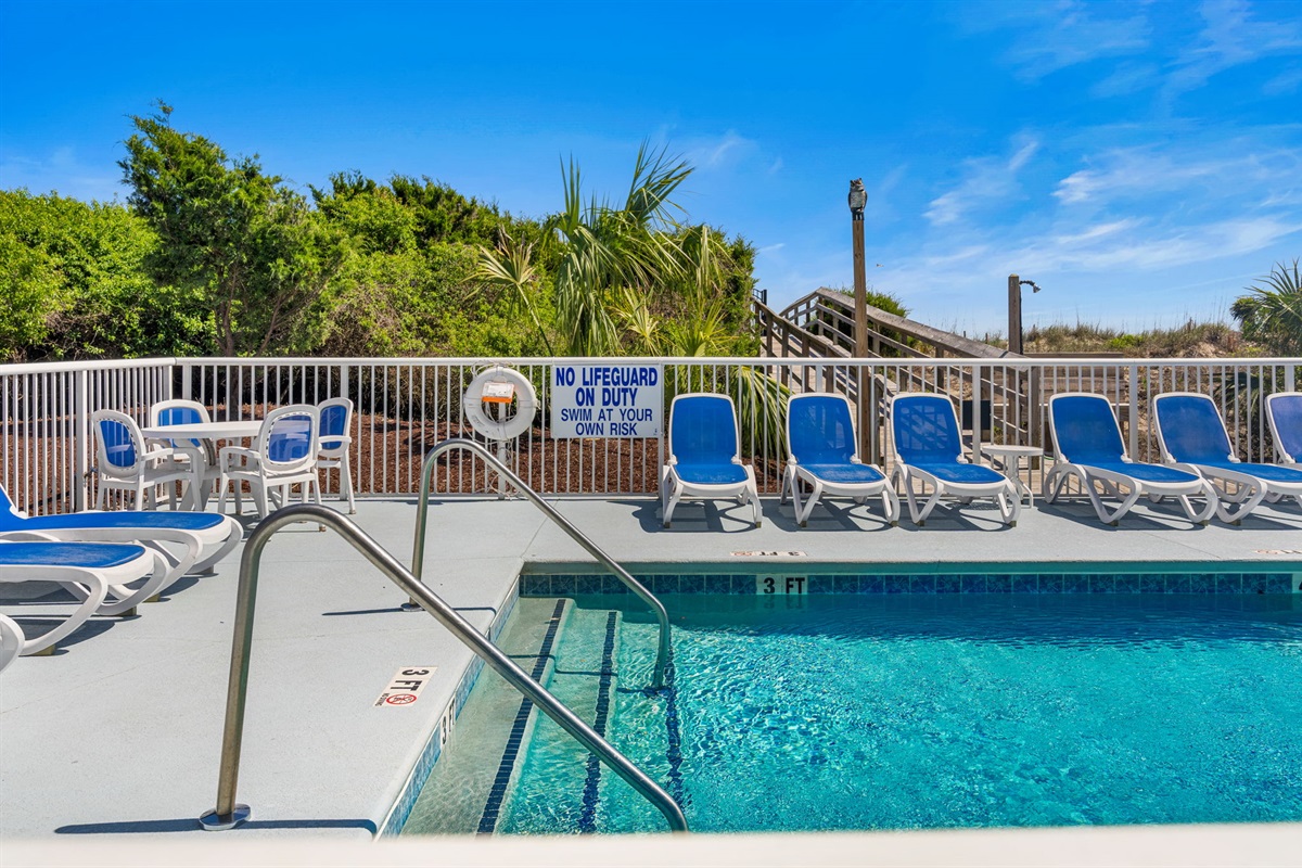 Pool  | Morning Sunrise | 302 Oceanview | 1116 Ocean Blvd, Isle of Palms, SC | IOP Escapes