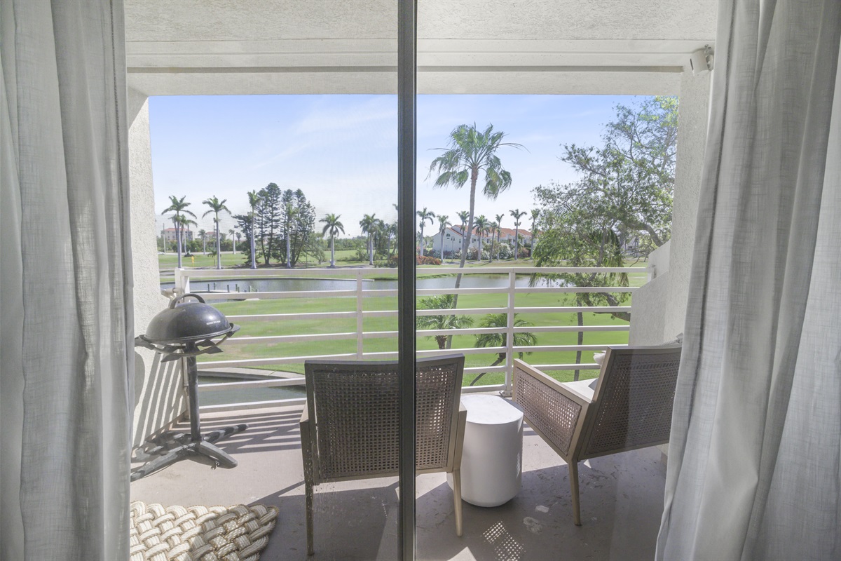 Step outside to your private patio, perfect for morning coffee, evening wine, or simply soaking in the Florida breeze.
