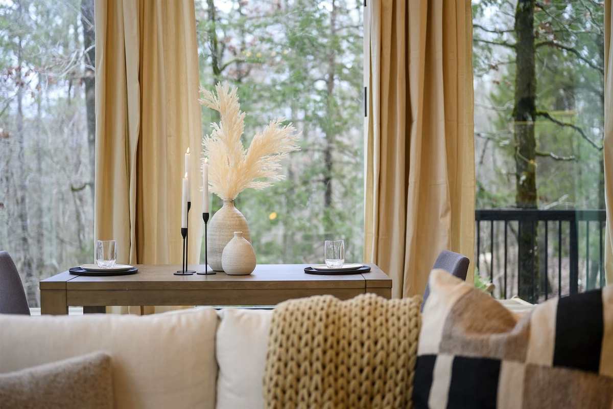 Dinner by candlelight — the perfect way to unwind.