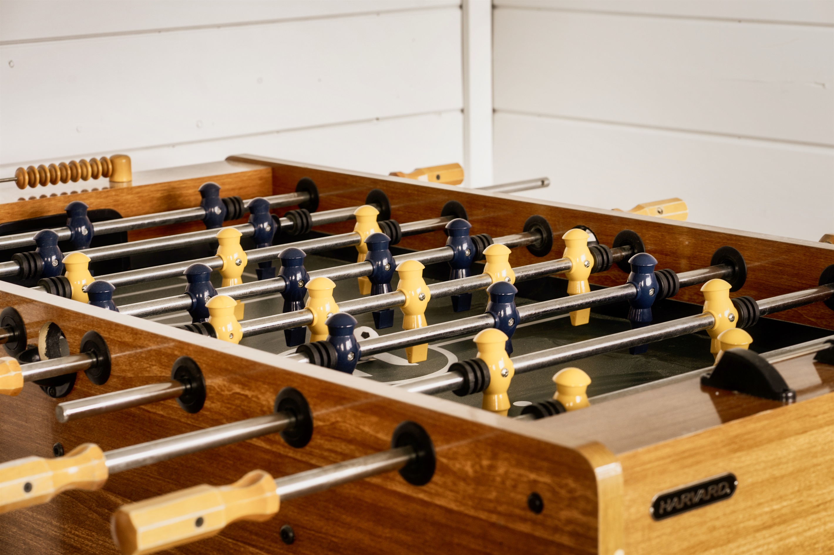 Kicking off some friendly foosball fun – where every spin brings smiles and good vibes!