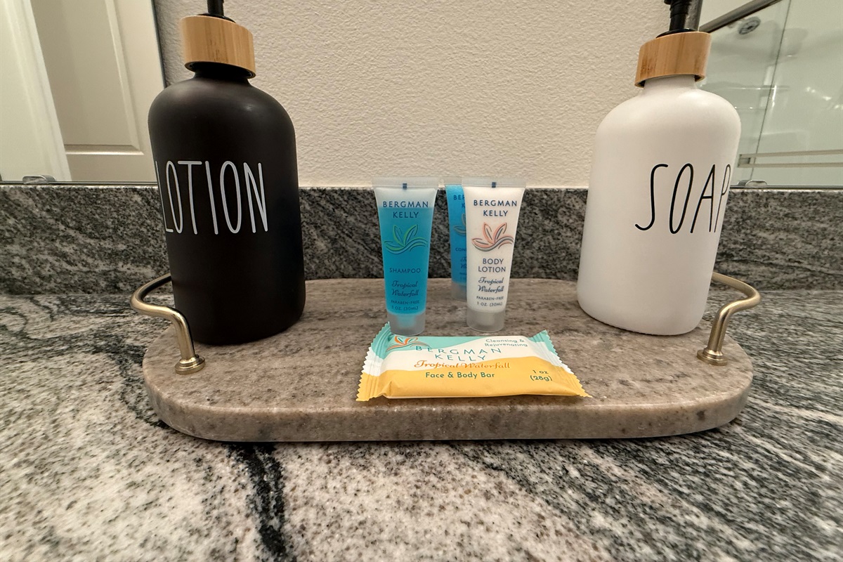 Starter pack of paper and soap supplies provided 