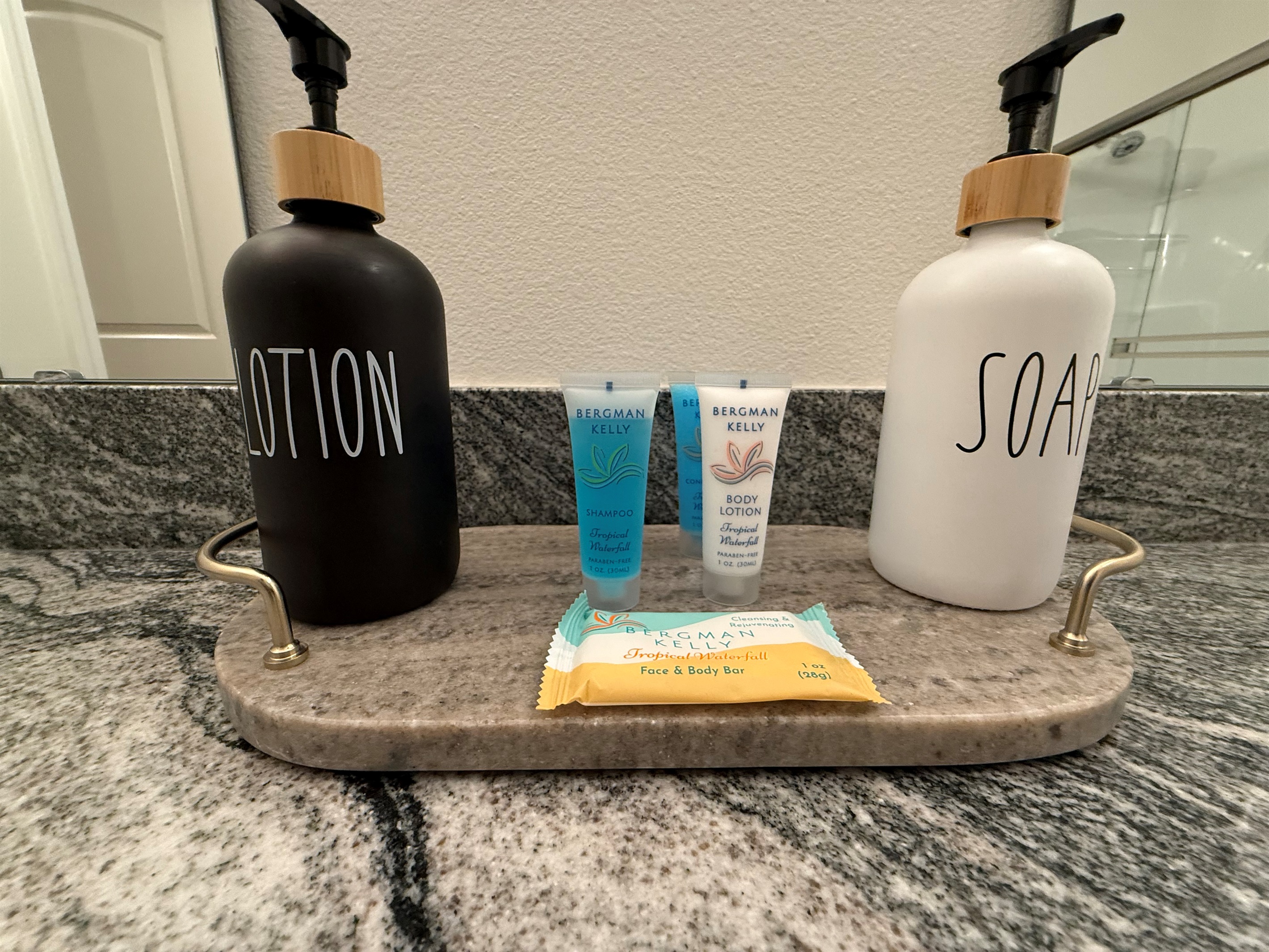 Starter pack of paper and soap supplies provided 