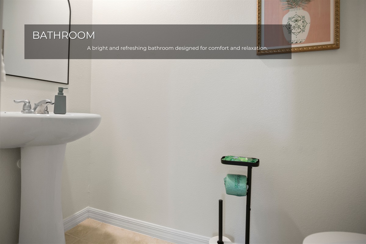 Clean and comfortable bathroom.