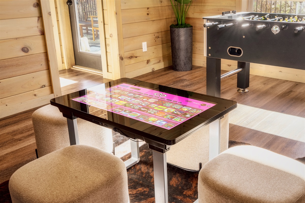 Interactive game table fun. Perfect for all ages and rainy-day entertainment.