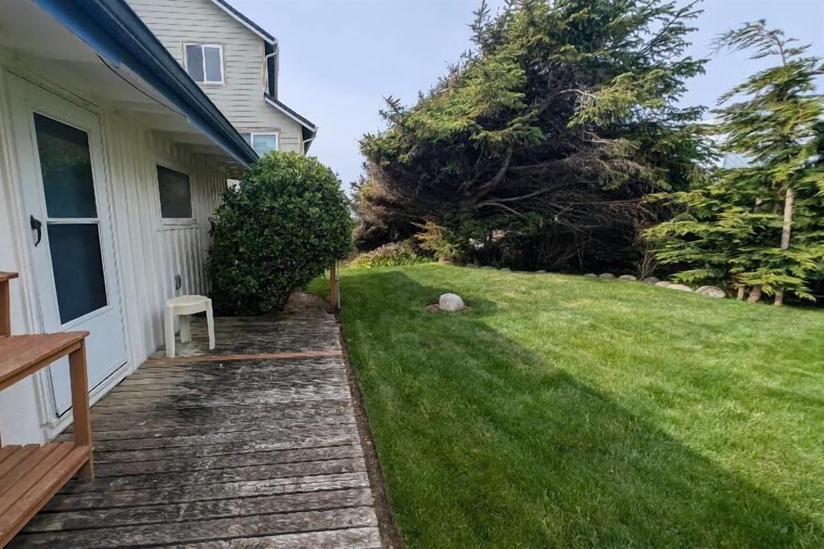 back deck  for coffee and morning sun