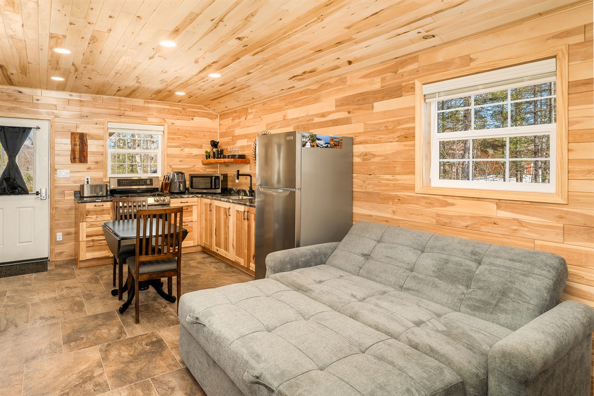 Ridge Cabin - Sofa Bed in reclined position