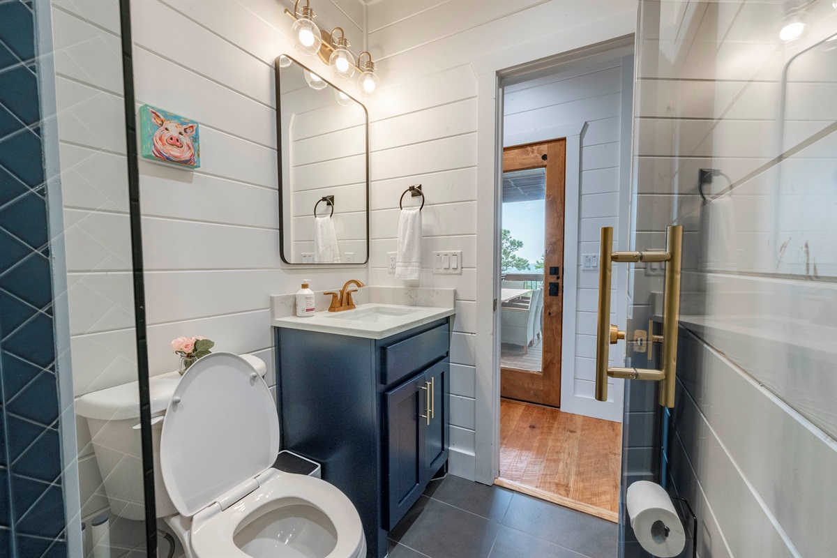 Stylish modern bathroom with clean finishes and thoughtful design details
