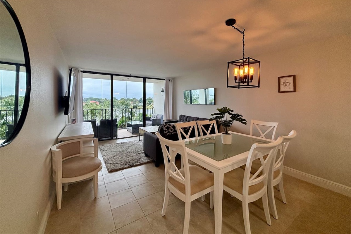 The dining room is well laid out, with plenty of seating and good lighting.