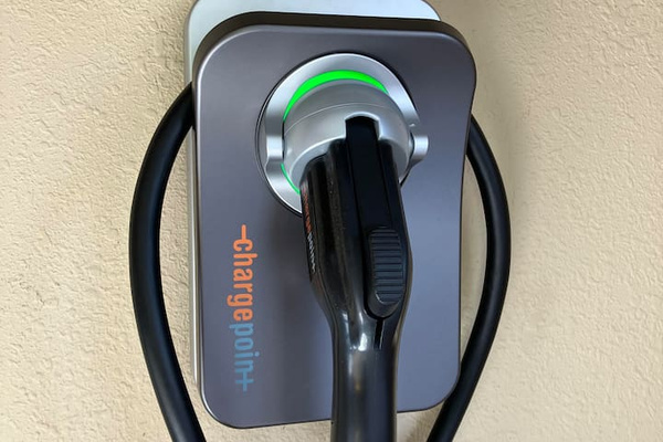 We have a ChargePoint EV charger for all your electric car charging needs!  **Level 2 charger on a 50amp circuit capable of charging at 40 amps max which should get you approximately 25 miles of range per hour. 