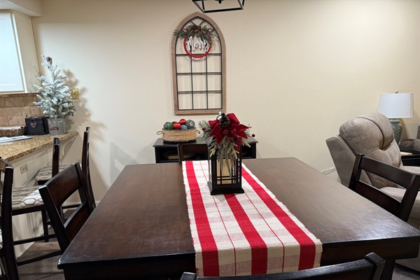 A great place for meals or game night!