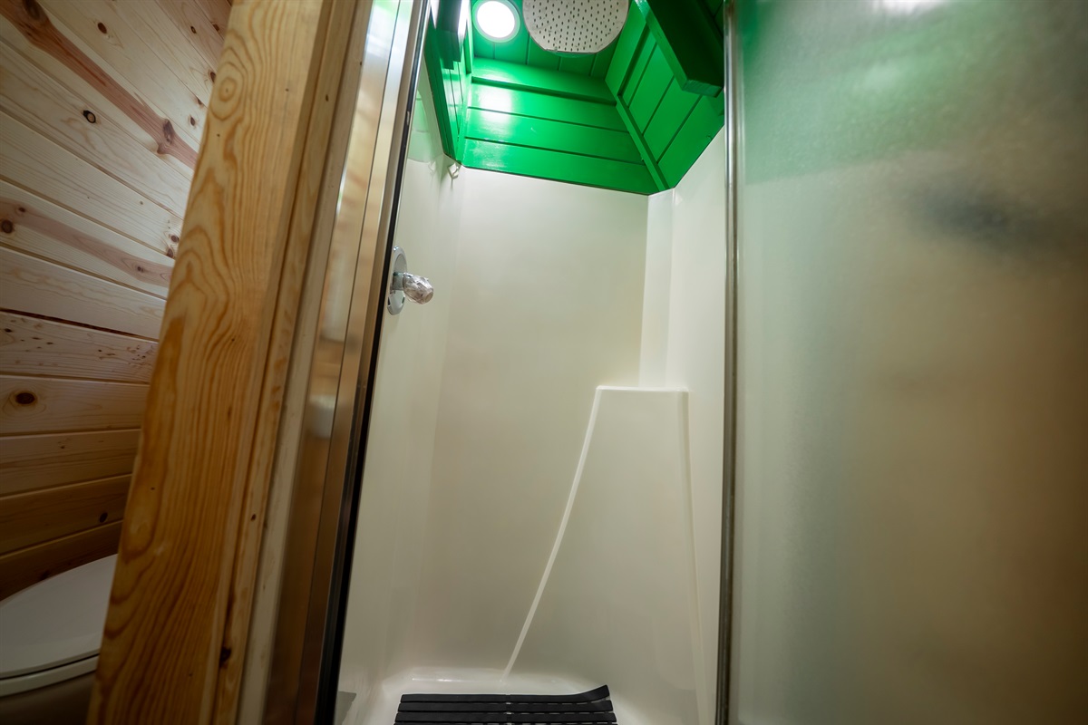 Refresh and recharge under the rainfall shower—a simple, spa-like touch after a day of exploring.