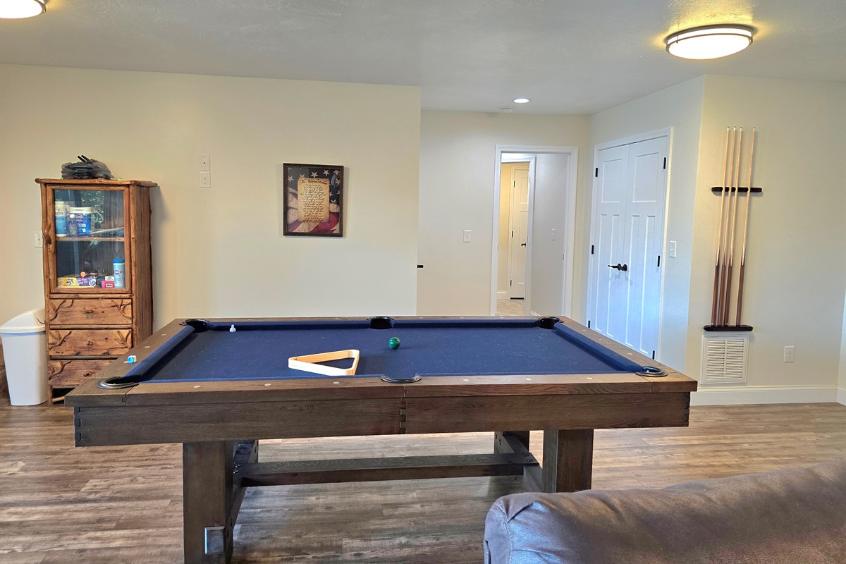 Pool Table in Gameroom