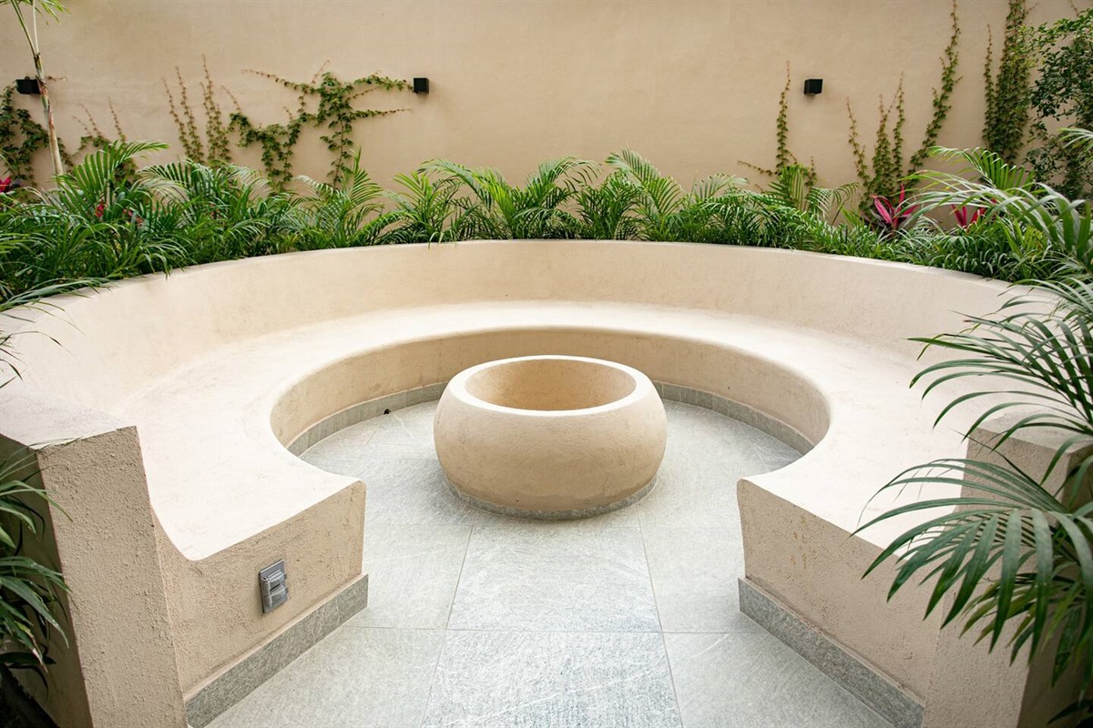 Enjoy your evenings around this spacious fire pit!