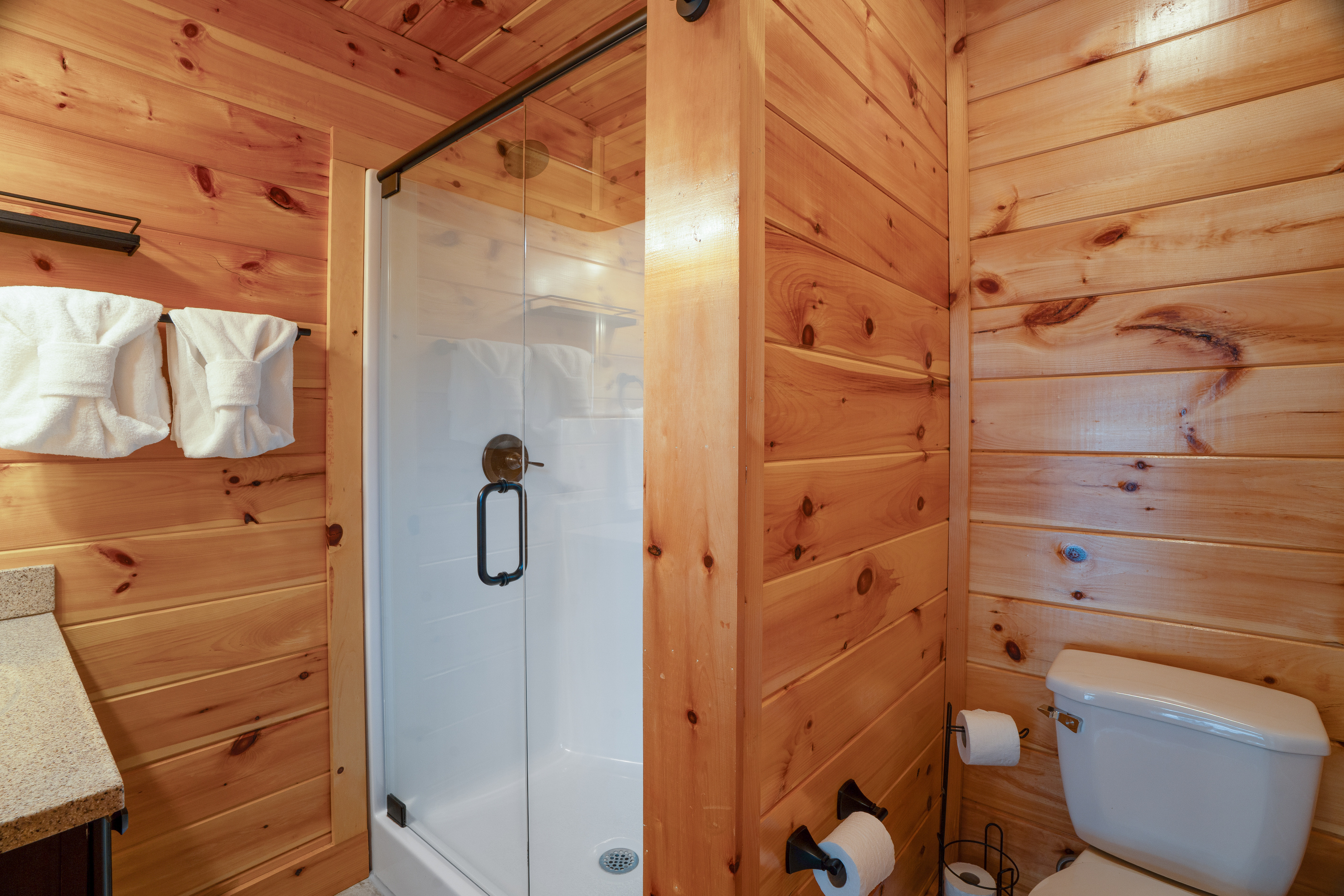 Bathroom off the king bedroom downstairs