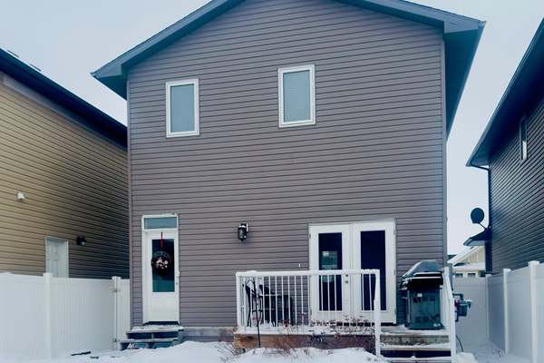 Fully fenced backyard.