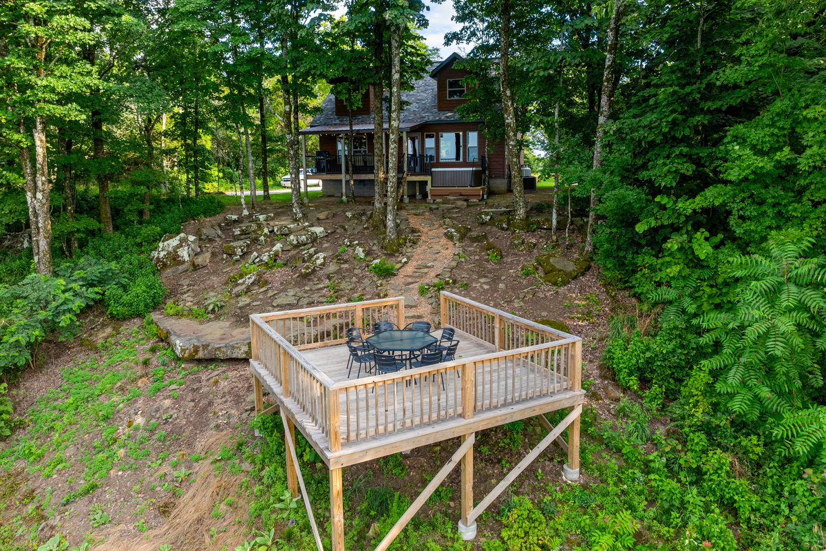 Drone View Of The Back Yard