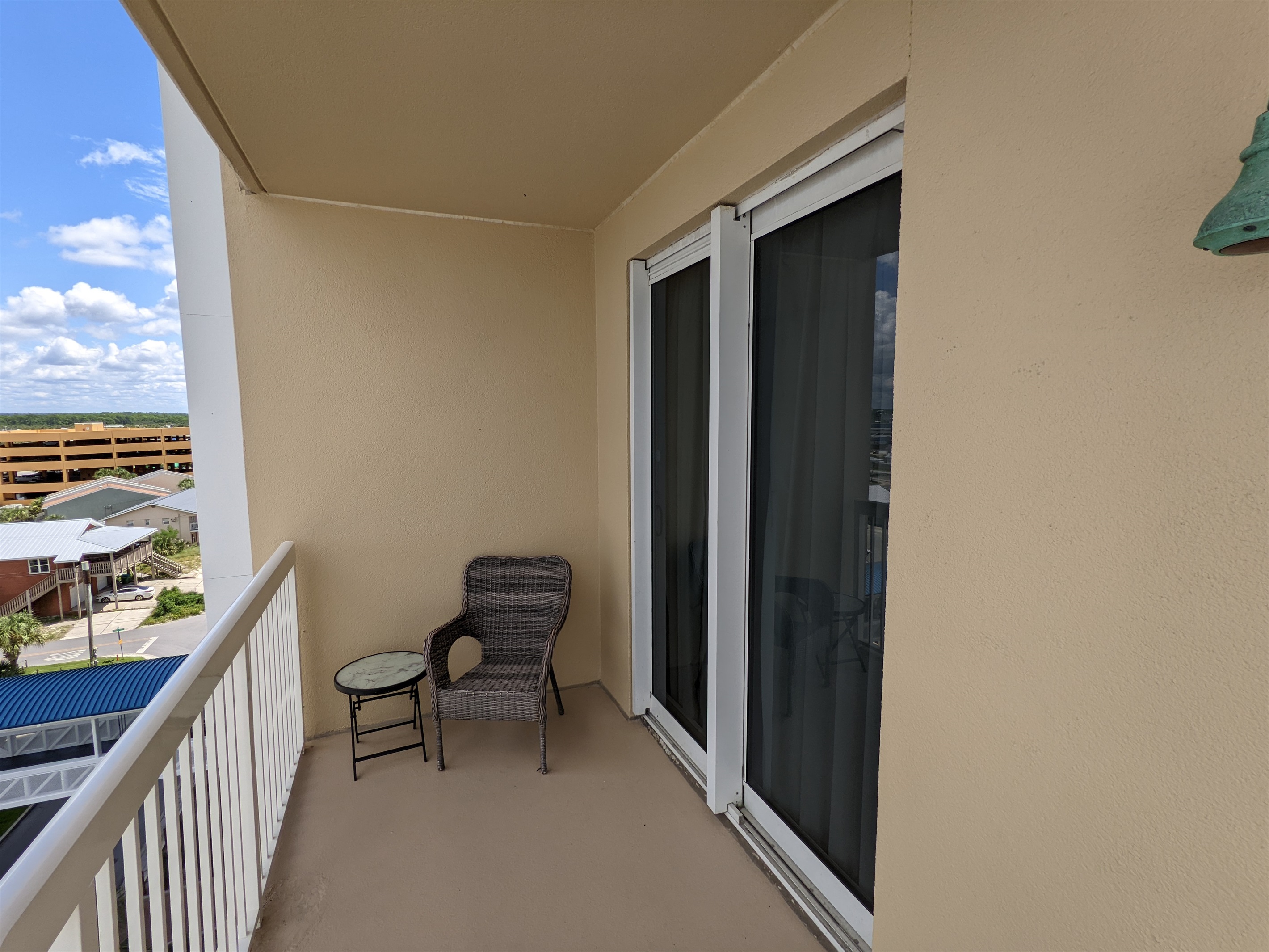 Guest bedroom balcony access