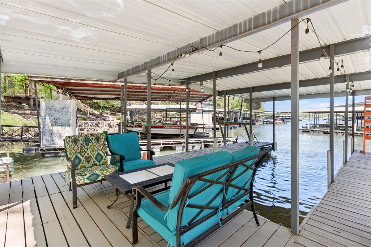 Morning coffee on the dock while the lake is still glass - this is how your day starts here.