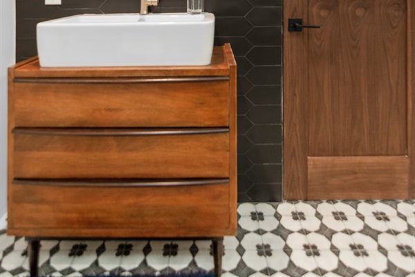 Custom bathroom with rain shower