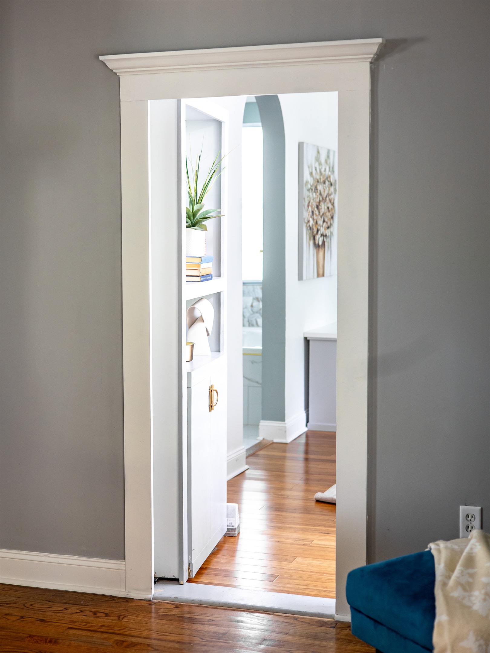 Hidden door access into Main bedroom
