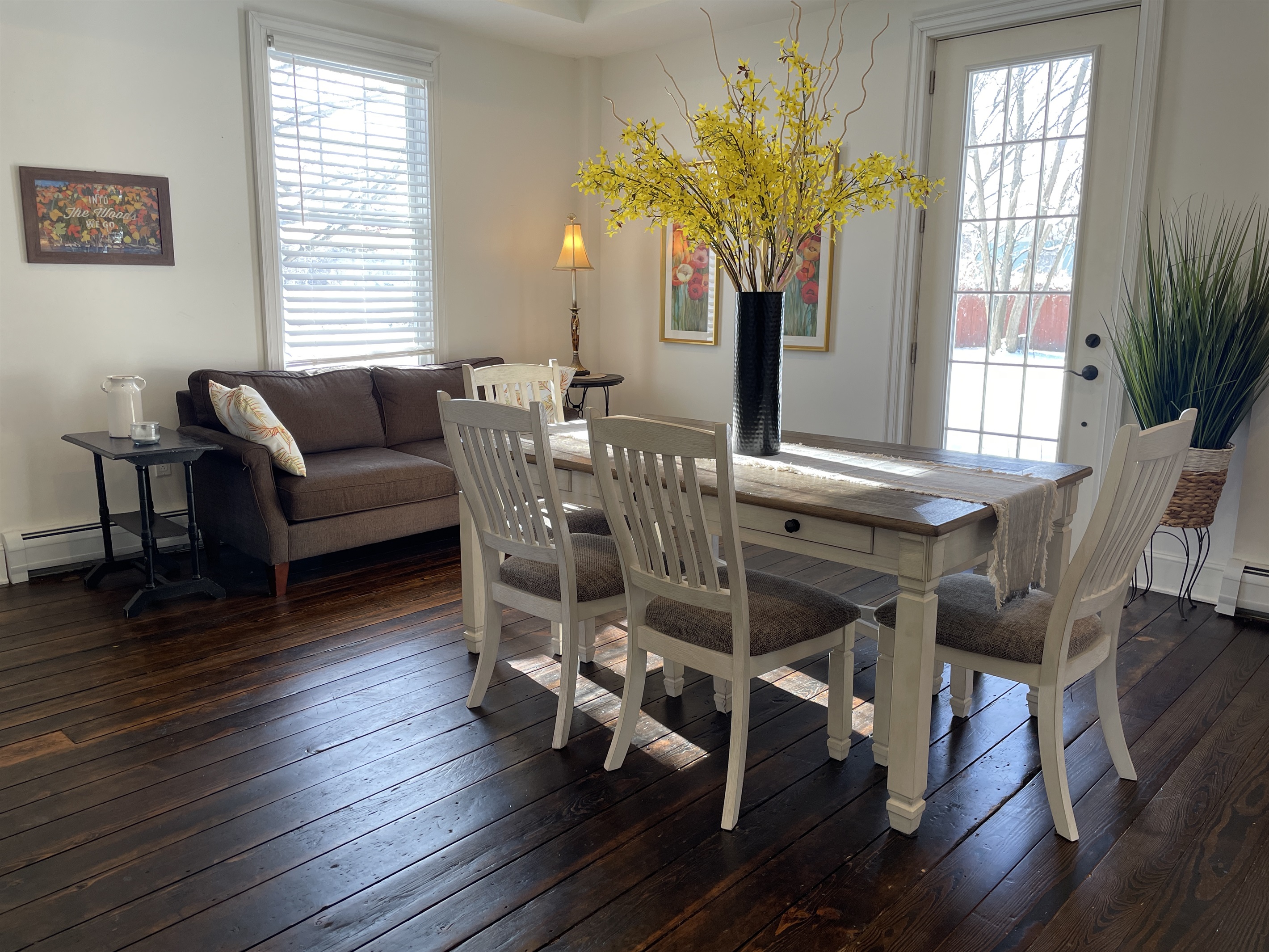 Open airy dining room