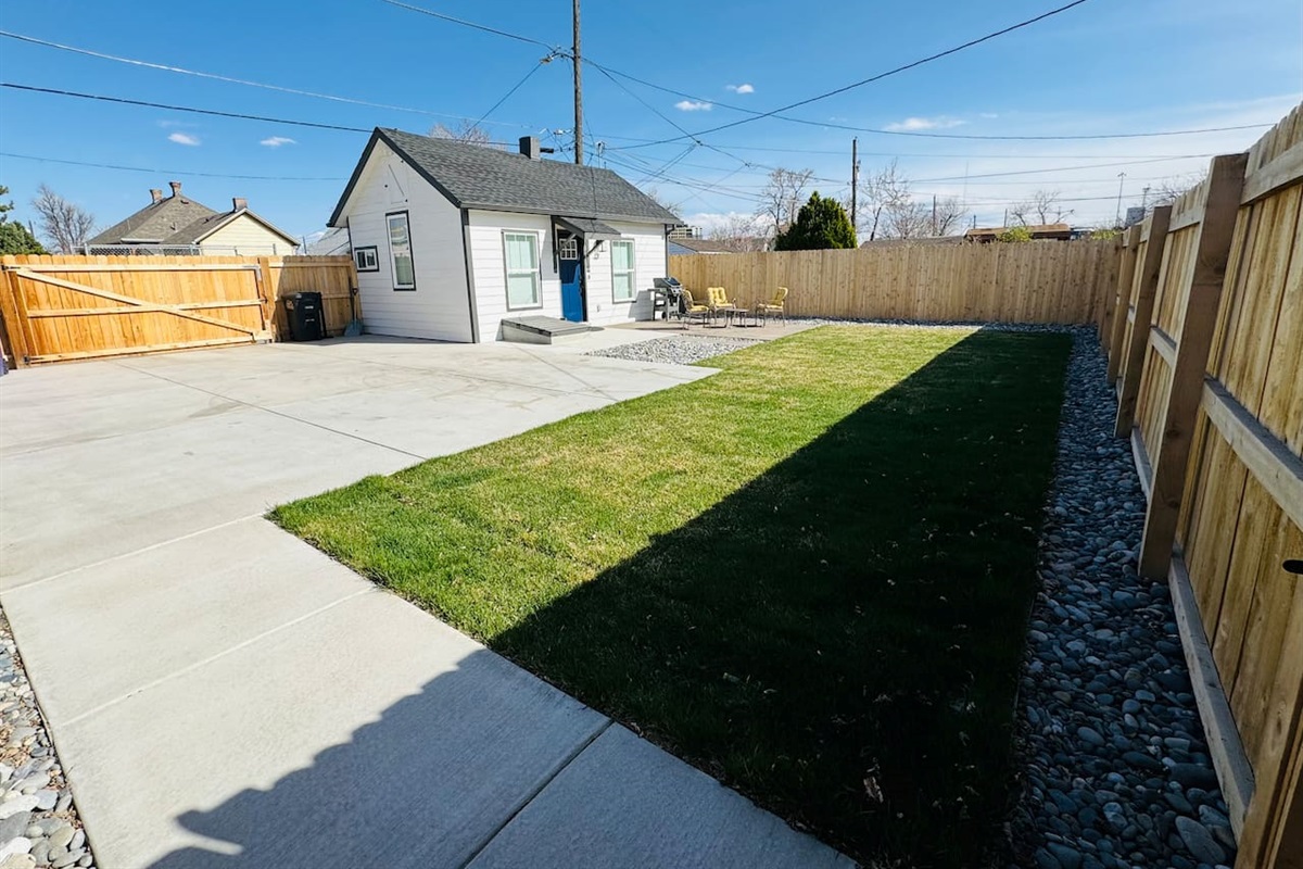 Large private yard.