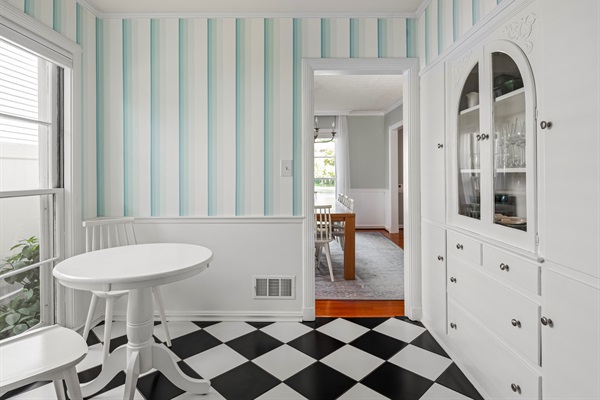 BREAKFAST NOOK + ORIGINAL BUILT-IN CABINETS