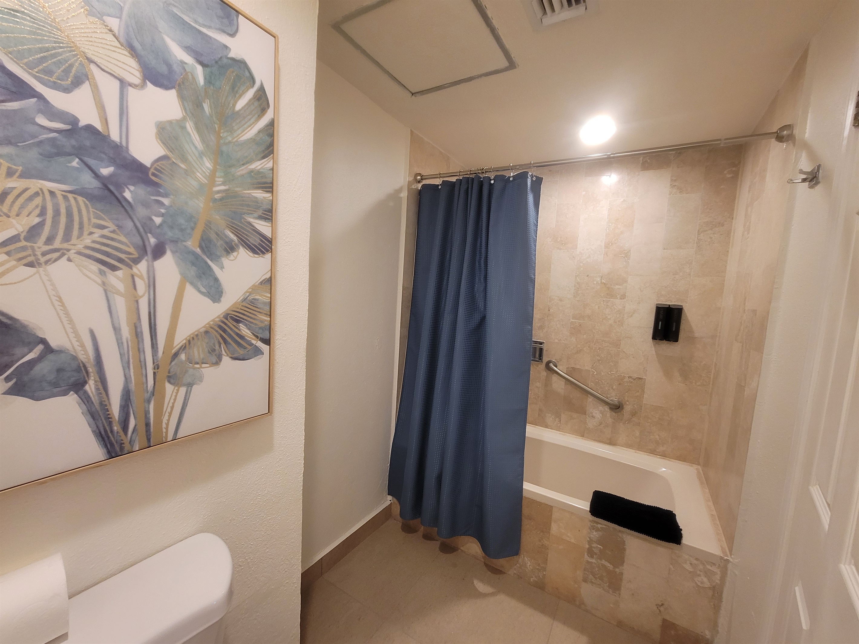 Master bathroom. Please NOTE: this will soon be converted to a stand up shower only. In booking the accommodations, you understand this maybe a tub set up or it may be a stand up shower only.