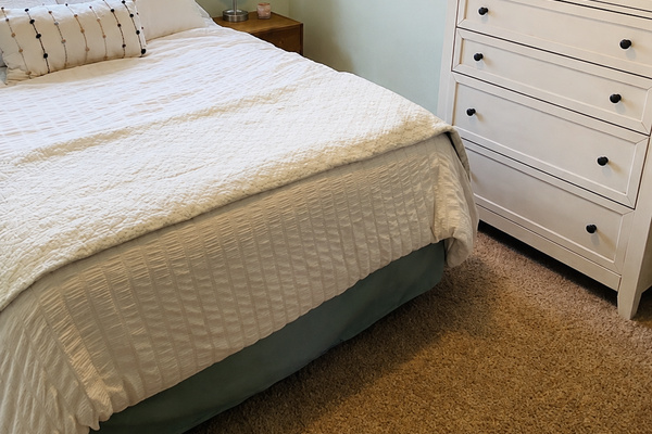 Bedroom with dresser storage